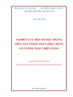 Nghiên cứu một số đặc trưng thủy lực ở đập tràn có tường ngực biên cong