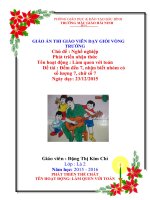 Giáo án đến đến 7, nhận biết nhóm có số lượng 7, nhận biết chữ số 7