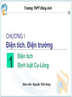 Bài 1. Điện tích. Định luật Cu-lông