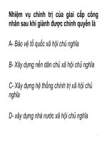 Nhiệm vụ chính trị của giai cấp công nhân sau khi giành được chính quyền 
