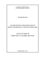 So sánh chủ đề gia đình trong một số truyện Nôm bình dân và truyện Nôm bác học (LV thạc sĩ)