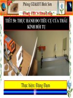 Bài 46. Thực hành: Đo tiêu cự của thấu kính hội tụ