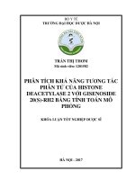 Phân tích khả năng tương tác phân tử của histone deacetylase 2 với ginenoside 20 (s)  RH2 bằng tính toán mô phỏng 