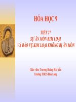 Bài 21. Sự ăn mòn kim loại và bảo vệ kim loại không bị ăn mòn