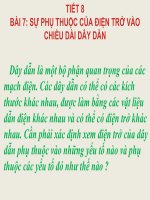 Bài 7. Sự phụ thuộc của điện trở vào chiều dài dây dẫn