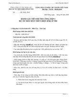 Đánh giá tiến độ thi công đập 