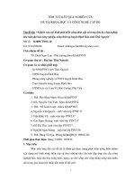 Nghiên cứu mô hình phát triển nông thôn cấp xã trong thời kỳ công nghiệp hóa hiện đại hóa nông nghiệp, nông thôn tại huyện định hóa, tỉnh thái nguyên 