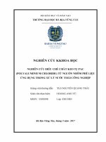 Nghiên cứu điều chế chất keo tụ pac (polyaluminium chloride) từ nguồn nhôm phế liệu ứng dụng trong xử lý nước thải công nghiệp 