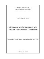 Đề tài giao duyên trong hát đúm phục lễ   thủy nguyên   hải phòng 