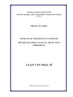 Đánh giá sự ảnh hưởng của tham số đến kết quả phân tách của thuật toán whitespace 