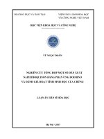 Nghiên cứu tổng hợp một số dẫn xuất naphthoquinon bằng phản ứng domino và đánh giá hoạt tính sinh học của chúng