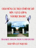 Bài 52. Ánh sáng trắng và ánh sáng màu