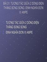 Bài 31. Tương tác giữa hai dòng điện thẳng song song. Định nghĩa đơn vị ampe