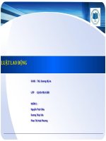 Thuyết trình môn luật lao động thời giờ làm việc và thời giờ nghỉ ngơi 