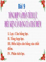Bài 9. Tổng hợp và phân tích lực. Điều kiện cân bằng của chất điểm