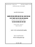 Nghiên cứu đặc điểm sinh vật học, sinh thái học và kỹ thuật tạo cây con loài xoan đào (pygeum arboreum endl et kurz) tại khu vực đông bắc việt nam 