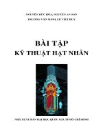 Bài tập Kỹ thuật hạt nhân