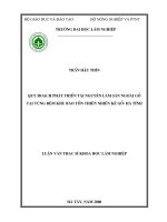 Quy hoạch phát triển tài nguyên lâm sản ngoài gỗ tại vùng đệm khu bảo tồn nhiên nhiên kẻ gõ   hà tĩnh