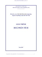 GIÁO TRÌNH THỰC HÀNH HÓA HỌC HÓA PHÂN TÍCH