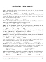 Bai tap trac nghiem chuyen de cacbohidrat co dap an