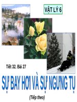 Bài 27. Sự bay hơi và sự ngưng tụ (tiếp theo)