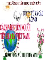 Tuần 7. Cách viết tên người, tên địa lí Việt Nam