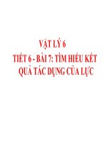 Bài 7. Tìm hiểu kết quả tác dụng của lực