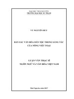 Bản sắc văn hóa dân tộc trong sáng tác của Nông Viết Toại