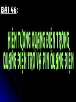 Bài 46. Hiện tượng quang điện trong. Quang điện trở và pin quang điện