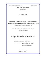 Quản trị rủi ro tín dụng tại ngân hàng thương mại cổ phần ngoại thương việt nam theo tiêu chuẩn basel II 