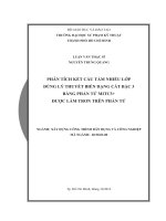 PHÂN TÍCH KẾT CẤU TẤM NHIỀU LỚP DÙNG LÝ THUYẾT BIẾN DẠNG CẮT BẬC 3 BẰNG PHẦN TỬ MITC3+ ĐƯỢC LÀM TRƠN TRÊN PHẦN TỬ
