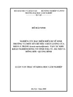 Nghiên cứu đặc điểm biến dị về sinh trưởng và một số chỉ tiêu chất lượng của keo lá tràm (acacia auriculiformis) tại các khu khảo nghiệm dòng vô tính ở ba vì   hà nội và đồng hới   quảng bình 