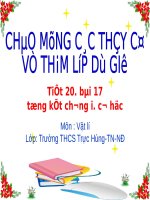 Bài 17. Tổng kết chương I: Cơ học