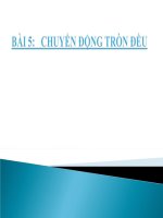 Bài 5. Chuyển động tròn đều
