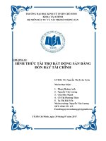 Tiểu luận môn đầu tư và tài trợ bất động sản hình thức tài trợ bất động sản bằng đòn bẩy tài chính 