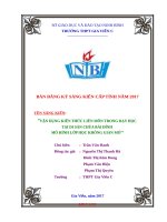 skkn vận dụng kiến thức liên môn trong dạy học tại di sản chùa bái đính   mô hình lớp học không gian mở 