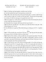 Đề KS HSG SINH 12 - THPT Yên Lạc - 2017-2018