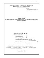 skkn sử DỤNG PHƯƠNG PHÁP HƯỚNG dẫn các bước GIẢI bài TOÁN TRÊN máy TÍNH