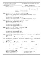 05 ĐỀ  ÔN TẬP MÔN TOÁN  GIỮA KÌ 1 LỚP 12