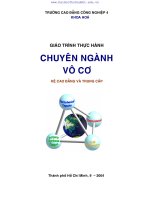 GIÁO TRÌNH THỰC HÀNH HÓA HỌC VÔ CƠ