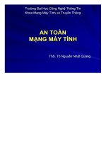 Bài giảng an toàn mạng máy tính   bài 1  tổng quan về an ninh mạng   tài liệu