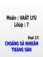 Bài 15. Chống ô nhiễm tiếng ồn