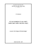 Về tập nghiệm của đa thức nhiều biến trên trường thực