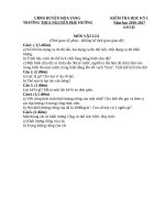 Đề thi HK! Vật lý lớp 6