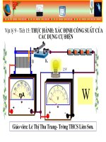 Bài 15. Thực hành: Xác định công suất của các dụng cụ điện