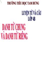 Tuần 6. Danh từ chung và danh từ riêng