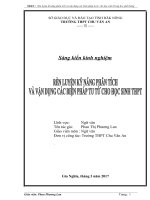 skkn rèn luyện kĩ năng phân tích và vận dụng các biện pháp tu từ cho học sinh trung học phổ thông 