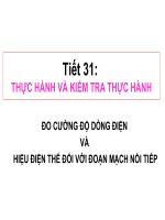 Bài 27. Thực hành: Đo cường độ dòng điện và hiệu điện thế đối với đoạn mạch nối tiếp