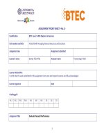 Managing Financial Resources and Decisions  Assignment 2  BTEC  Nguyen Huu Phong  2017