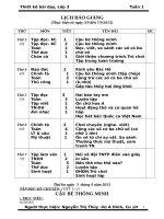 Thiết kế bài dạy lớp 3 tuần 1 